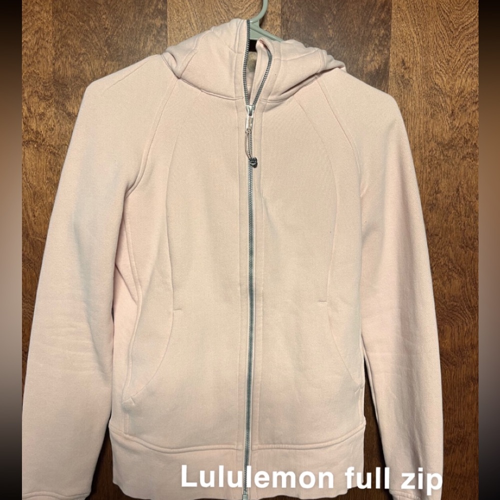 Lululemon full zip Scuba jacket light pink